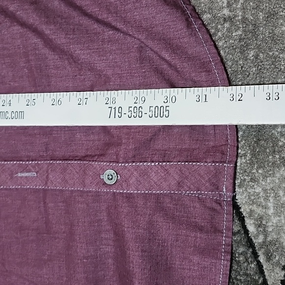 BKE ATHLETIC BURGUNDY & GRAY STITCH CASUAL BUTTON DOWN LONG-SLEEVED SHIRT LARGE - Picture 9 of 12
